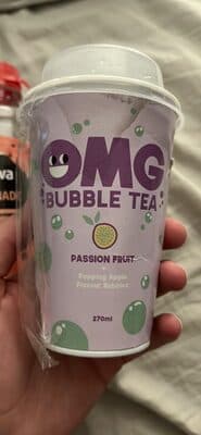 Bubble Tea Omg Maracujá com Bolhas Maçã