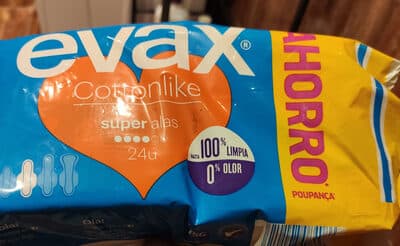 Pensos Higiénicos Cottonlike Super com Abas Evax