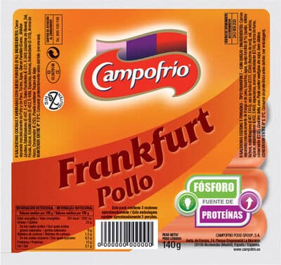 Salsichas de Frango Campofrio Frankfurt