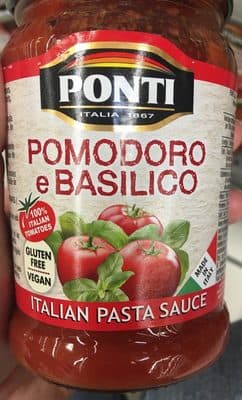 Molho Ponti Tomate e Basílico