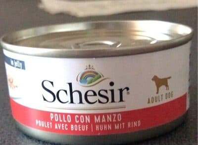 Comida Húmida para Cão Schesir Lata com Frango e Vaca