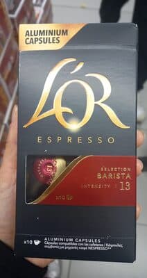 Cápsulas L'Or Espresso Compatível Nespresso Café Barista Intensidade 13