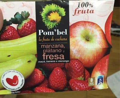 Puré de Fruta Pom`bel Maçã Morango e Banana