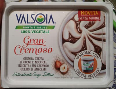 Gelado Vegan Valsoia Chocolate e Avelãs