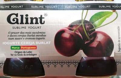 Iogurte Glint Copo Vidro Cereja