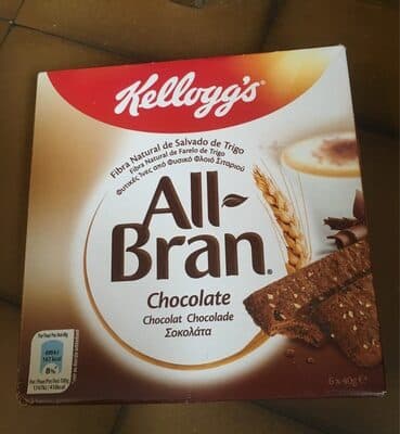 Barras Kellogg's All Bran de Cereais Chocolate