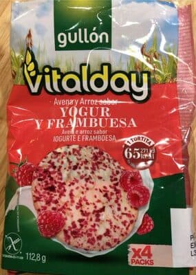Tortitas Gullon Vitalday Arroz e Aveia Iogurte e Framboesa