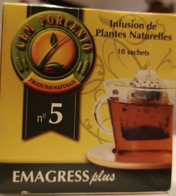 Chá Cem Porcento nº5 Emagress Plus