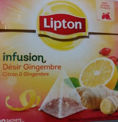 Infusão Lipton Pyramides Limão e Gengibre
