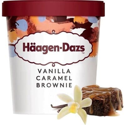 Gelado Häagen-Dazs Baunilha Caram Brownie