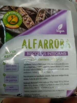Biscoitos Cem Porcento Integrais Alfarroba
