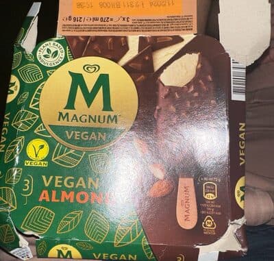 Gelado Vegan Magnum Amêndoas