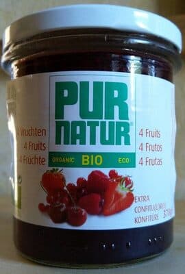 Compota Pur Natur BIO 4 Frutos Morangomirtilhocereja e Groselha