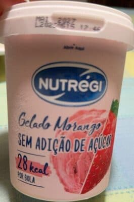 Gelado Nutrégi sem Açúcar Adicionado Morango