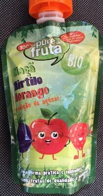 Puré Seara Fruta Maçã Mirtilo e Morango BIO
