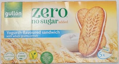 Bolachas Gullon Zero Recheio Iogurte sem Açúcar Adicionado