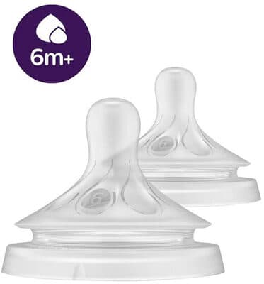 Tetina Natural Avent Silicone FLUXO4 6 m