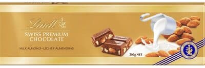 Tablete Chocolate Lindt Leite e Amêndoas
