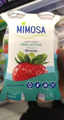 Iogurte Liquido sem Lactose Mimosa Magro Morango