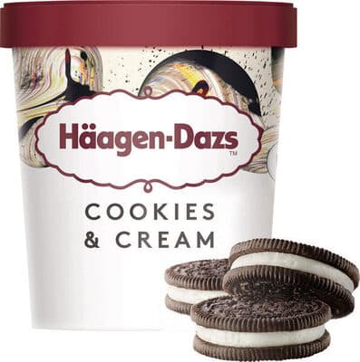 Gelado Häagen-Dazs Cookies & Cream