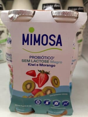 Iogurte sem Lactose Mimosa Probiotico Kiwi e Morango