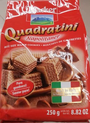 Bolacha Loacker Waffer Quadritini Napolitana
