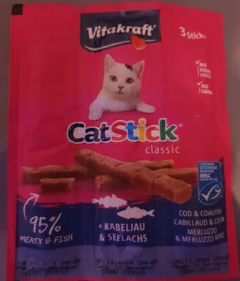 Snacks para Gato Mini Vitakraft Stick com Bacalhau e Atum Pack