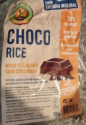 Cereais Cem Porcento Arroz Tufado com Chocolate