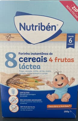 Papa Láctea Nutriben 8 Cereais 4 Frutas