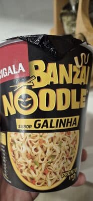 Massa Cigala Noodles Banzai Sabor a Galinha