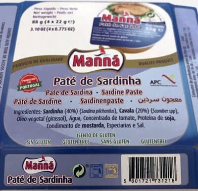 Patê Sardinha Manna