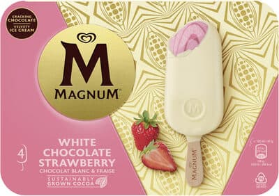 Gelado Magnum Choco Branco & Morango