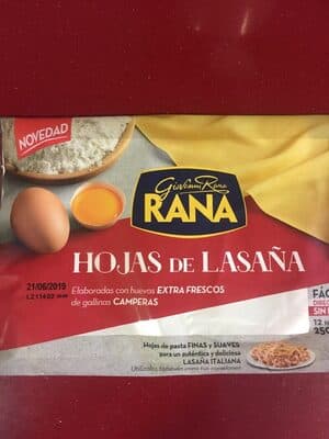 Folhas para Lasanha Rana