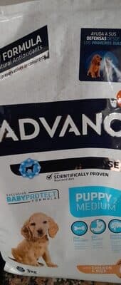 Ração Cão Medium Puppy Advance :frango e Arroz