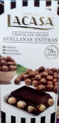 Tablete Lacasa Avelâs Inteiras 70% Cacau