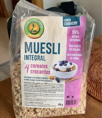 Cereais Cem Porcento Muesli Crocante 4 Cereais