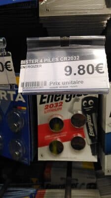 Pilhas Lithium Energizer CR2032 BL4