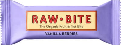 Barra BIO Raw Bite Bagas e Baunilha