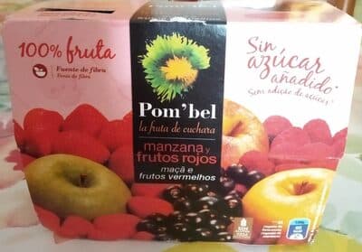 Puré de Fruta Pom`bel Maçã Frutos Vermelhos