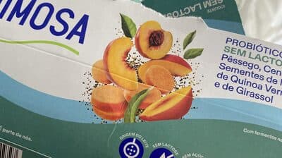 Iogurte sem Lactose Mimosa Pêssego Cenoura e Sementes