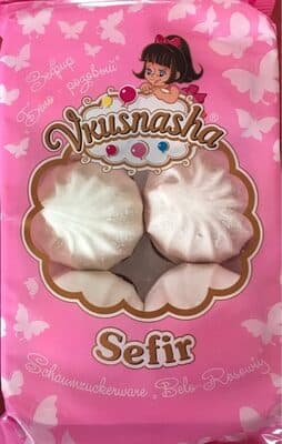 Doce Sefir Vkusnyasha com Sabor Baunilha e Morango