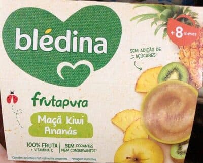 Tacinha Fruta Bledina Maçãkiwi e Ananás