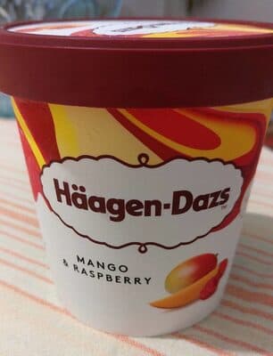 Gelado Häagen-Dazs Manga e Framboesa