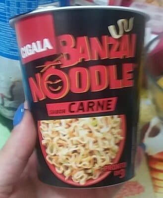 Massa Cigala Noodles Banzai Sabor a Carne